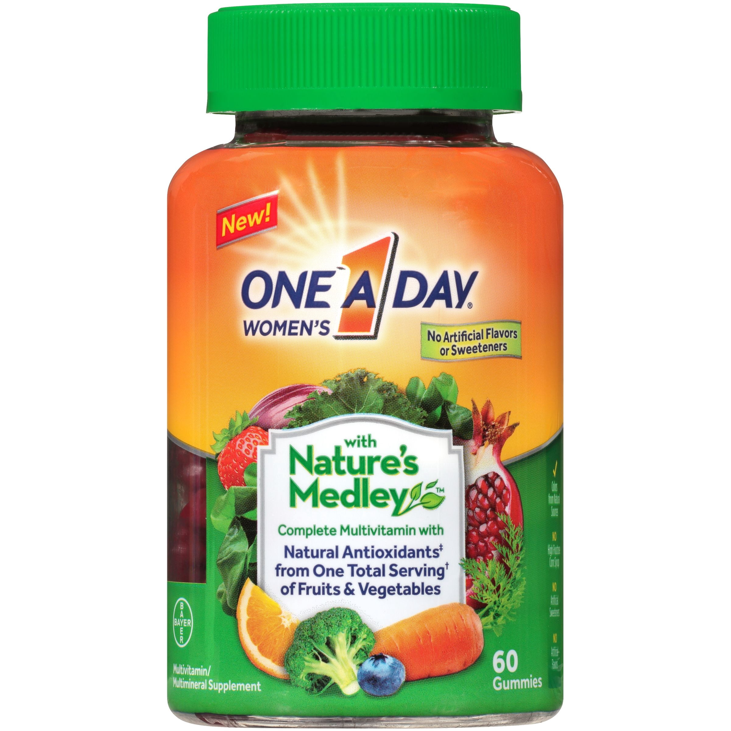 One A Day Women's with Nature's Medley Multivitamin Gummies, 60 Count