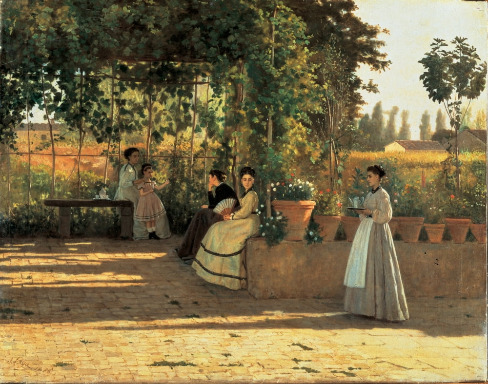 One Afternoon (Or The Pergola) Canvas Art - (24 x 18)