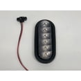 thumbnail image 1 of One Amber 6 LED 6" Oval Clear Lens Stop Turn Tail Light Truck Trailer Bus RV, 1 of 4