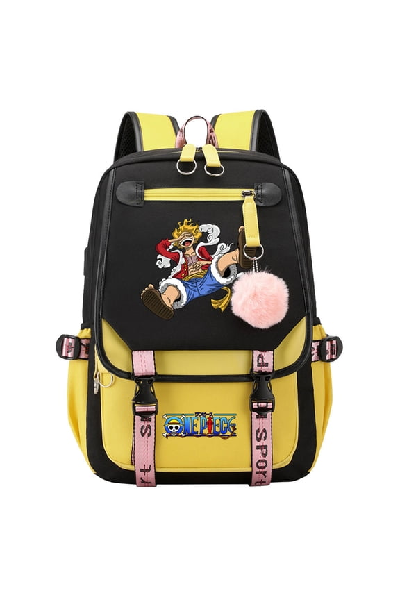 One Anime Piece Backpack Student Back to School Bookbag Teen Rucksack Lightweight Casual Daypack for Travel