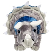 One Assorted Color Triceratops Dinosaur Plush Stuffed Animal - 13"