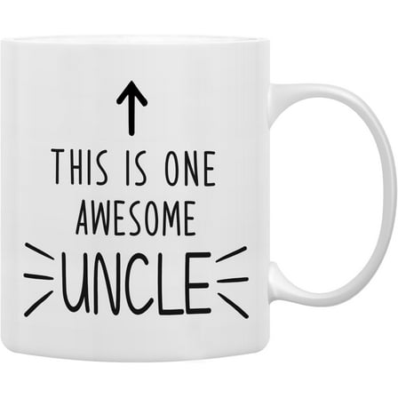 This is One Awesome Uncle Coffee Mugs Mug,Uncle Father''s Day Birthday Gifts from Niece Nephew,Uncle Appreciation Gifts Double Side Printed Ceramic Mug Cup 11 Ounce
