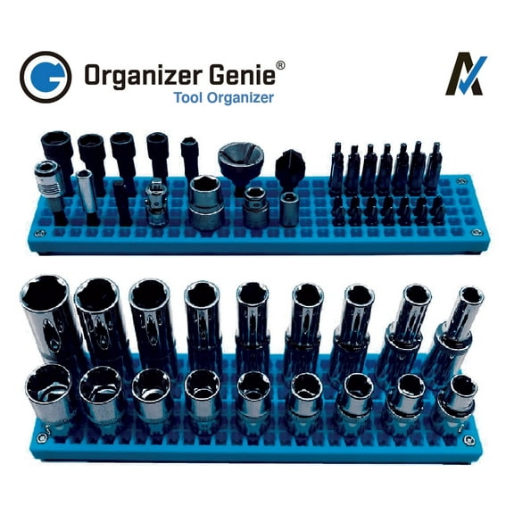 One BLUE Slim Pegboard to Organize Sockets, Wrenches, Pliers, Screwdrivers, Bits and Other Tools
