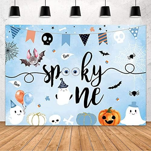 One Backdrop Halloween 1st Birthday Backdrop for Boy Halloween Boo 1st ...