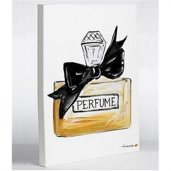 One Bella Casa 73046WD20 20 x 24 in. Bow Perfume Canvas Wall Decor by Timree - White & Black