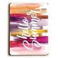 thumbnail image 1 of One Bella Casa 86117SW912 9 x 12 in. Hello Summer Paint Stripes Solid Wood Wall Decor, 1 of 1