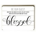 thumbnail image 1 of One Bella Casa 86916PW1216 12 x 16 in. Be Our Guest Planked Wood Wall Decor, 1 of 1
