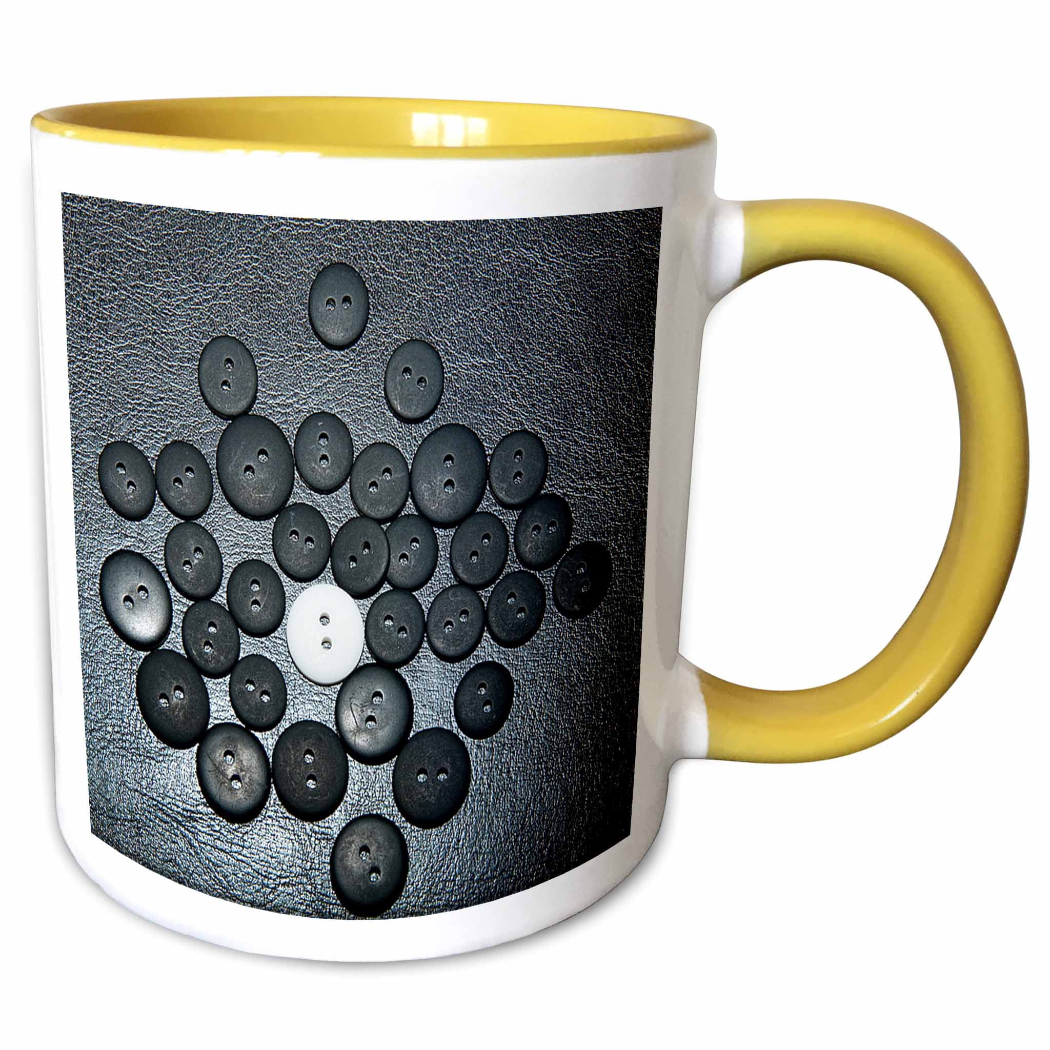 3drose Button 3drose, One Big White Button in the Center of Small and Large Black ...