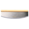 thumbnail image 1 of One Bite Stainless Steel Pizza Rocker Cutter with Wood Handle, 1 of 5