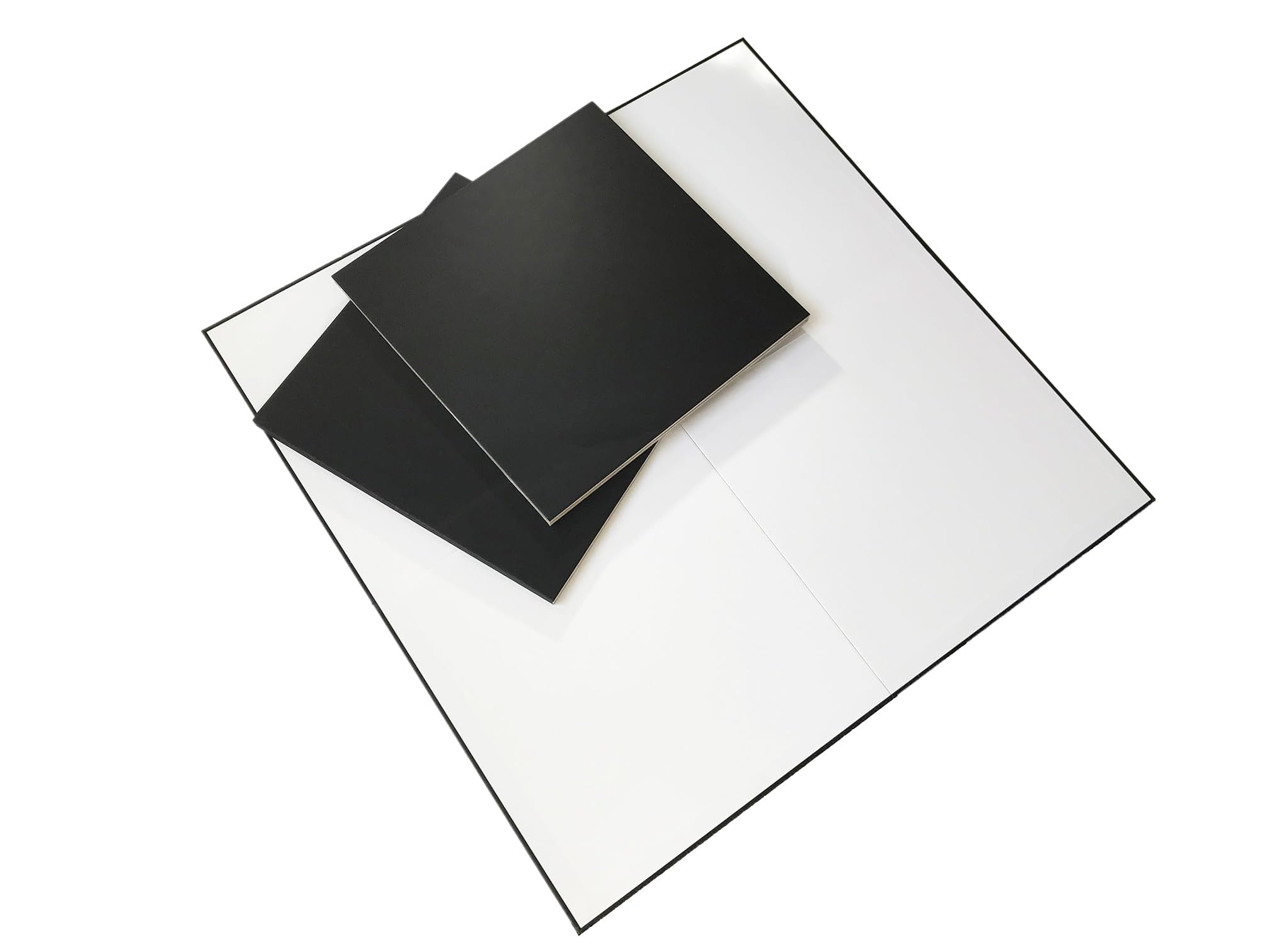 Quad Fold Black and White Matte Finish 17" x 17" Blank Game Board