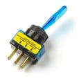 thumbnail image 1 of One Blue On/Off Toggle Switch, 3 Blade Illuminated Blue, 1 of 1