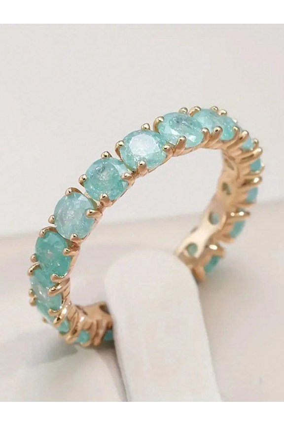 One Bohemian Style Promise Ring With Cubic Zirconia, SIZ7