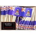 thumbnail image 1 of One Box Cayman Islands Toothpick Flags, 100 Small Caymanian Cupcake Flag Toothpicks or Cocktail Picks, 1 of 1