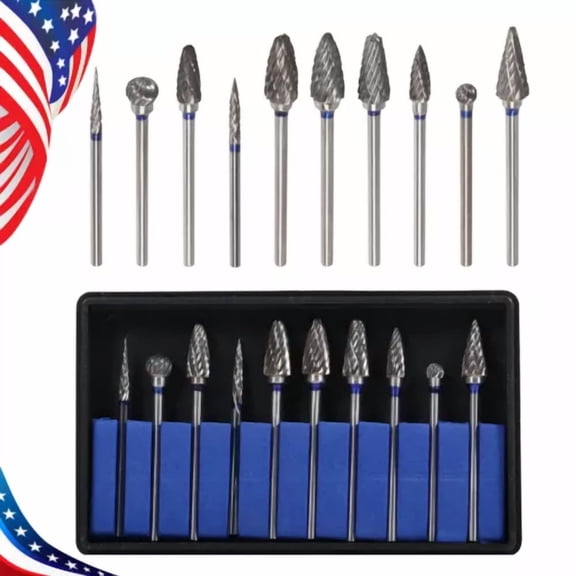 One Box Dental Lab Polishing Bur Drills Tungsten Steel Carbide Burs Burrs 2.35Mm