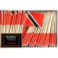 thumbnail image 1 of One Box Trinidad and Tobago Toothpick Flags, 100 Small Trinidadian and TobagonianCupcake Flag Toothpicks or Cocktail Picks, 1 of 1