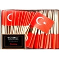thumbnail image 1 of One Box Turkey Toothpick Flags, 100 Small Turkish Cupcake Flag Toothpicks or Cocktail Picks, 1 of 1