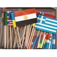 thumbnail image 1 of One Box World Assorted Toothpick Flags, 100 Small International Cupcake Flag Toothpicks or Cocktail Picks, 1 of 1