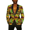 thumbnail image 1 of One Button Fancy Suit Blazer Jackets Formal Coat Dashiki Party African Men Clothing, 1 of 4
