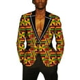 thumbnail image 1 of One Button Fancy Suit Blazer Jackets Formal Coat Dashiki Party African Men Clothing, 1 of 4