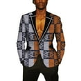 thumbnail image 1 of One Button Fancy Suit Blazer Jackets Formal Coat Dashiki Party African Men Clothing, 1 of 4