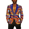 thumbnail image 1 of One Button Fancy Suit Blazer Jackets Formal Coat Dashiki Party African Men Clothing, 1 of 4
