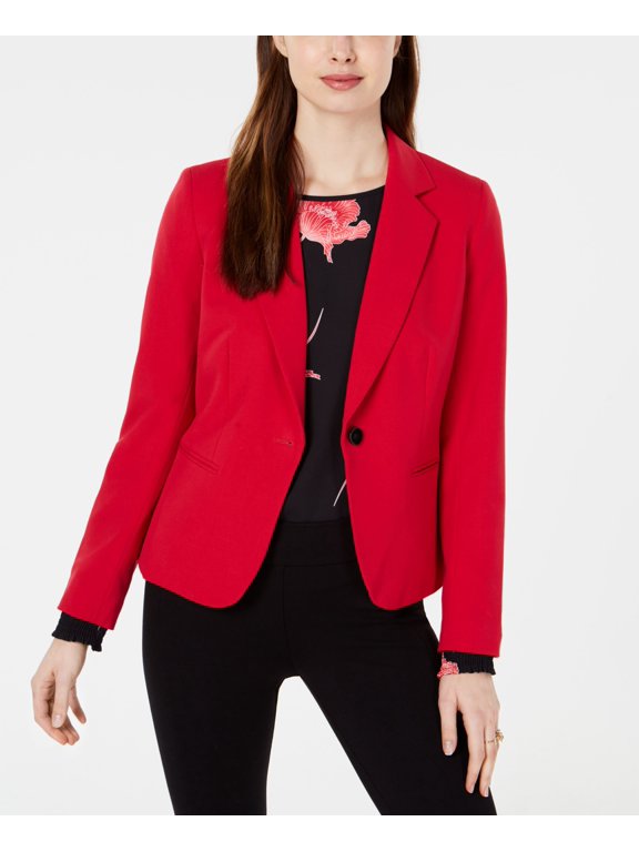 One-Button Jacket Crimson 4