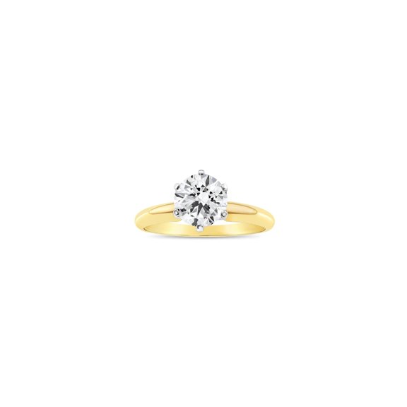 One Carat Brilliant Solitaire Diamond Engagement Ring - Size 5.25