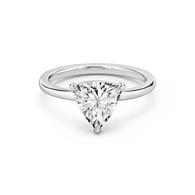 Trillion cut shop solitaire engagement rings