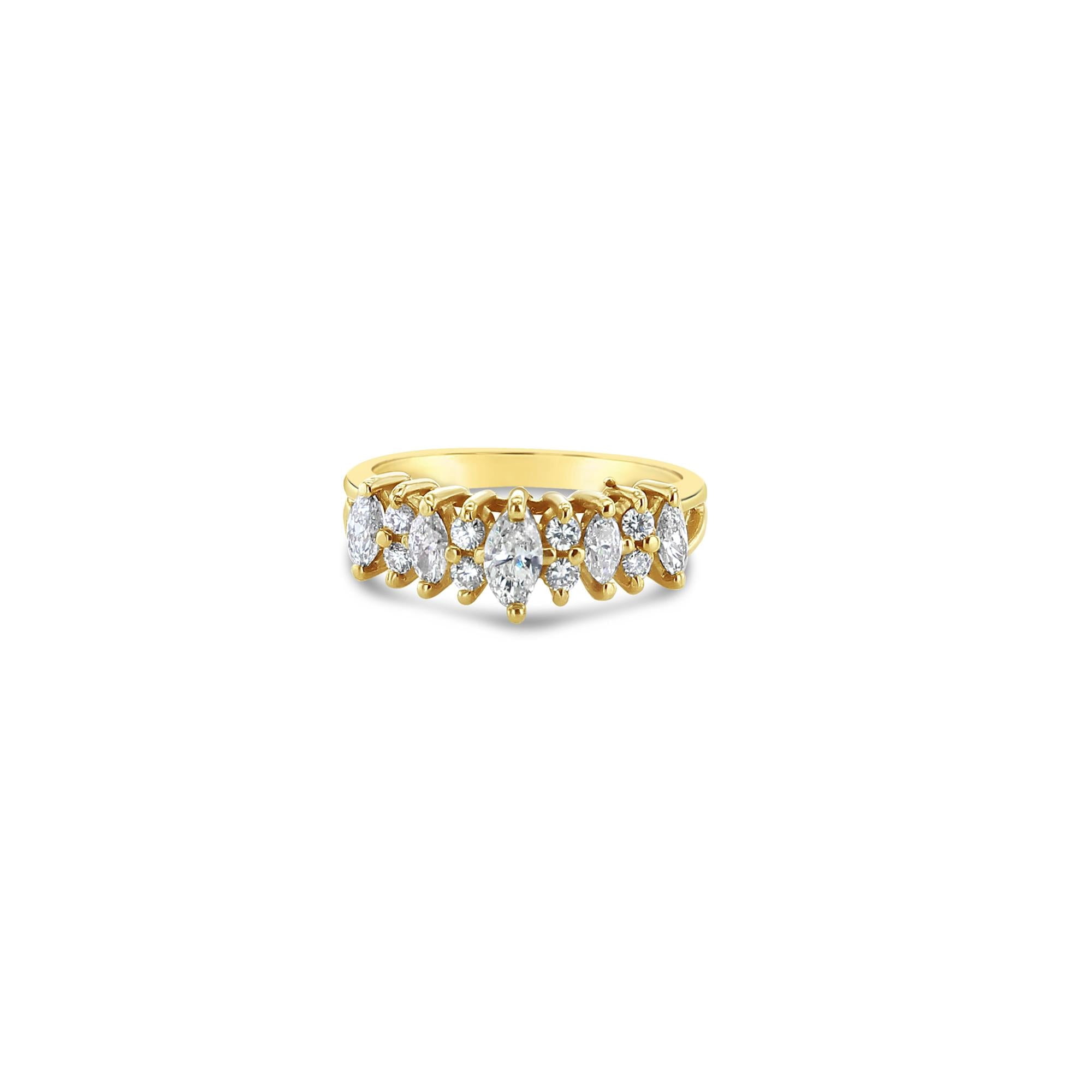 One Carat Marquise Diamond Wedding Band - Size 8 - Walmart.com One Carat Marquise Diamond Wedding Band - Size 8 - Walmart.com