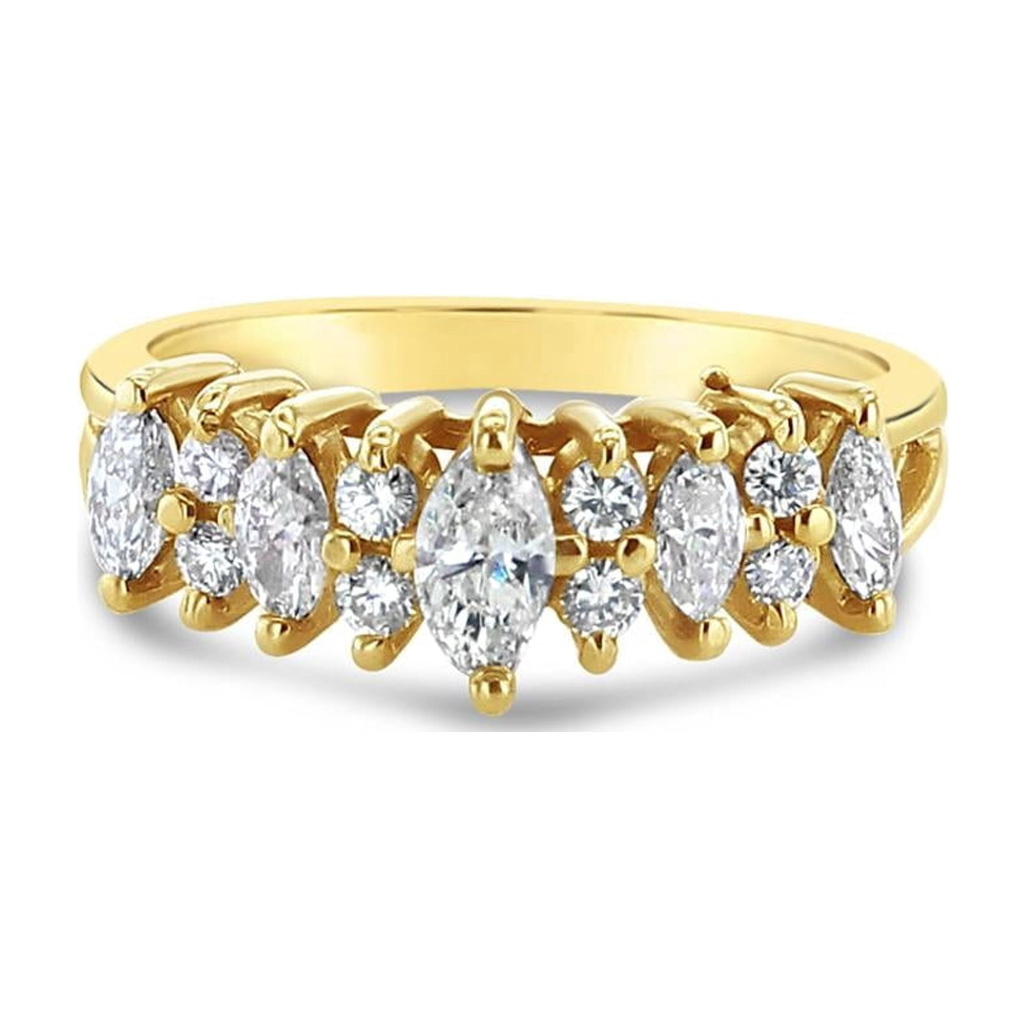 One Carat Marquise Diamond Wedding Band - Size 9 - Walmart.com One Carat Marquise Diamond Wedding Band - Size 9 - Walmart.com
