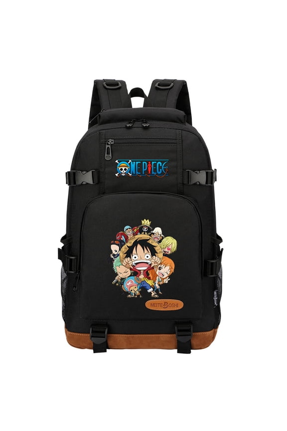 One Cartoon Piece Backpack Lightweight Travel Laptop Knapsack Large Durable School Bookbag for Student