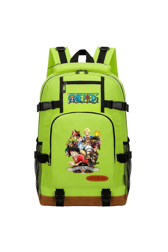 One Cartoon Piece Backpack Lightweight Travel Laptop Knapsack Large Durable School Bookbag for Student