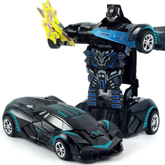 One Click Automatic Collision Deformation Robot Boy Gift Dual Form Toy Car Father Son Interactive Model Car