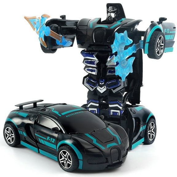 One Click Automatic Collision Deformation Robot Boy Gift Dual Form Toy Car Father Son Interactive Model Car