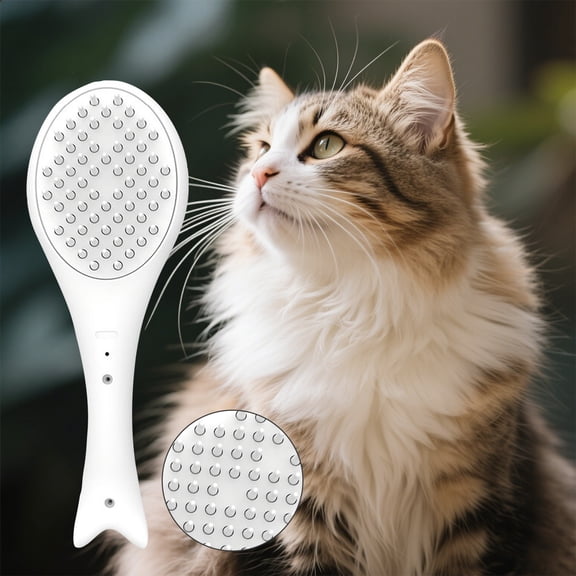 One Click Self Cleaning Pet Brush for Small Dogs Cats, Retractable Pin Slicker Comb for Yorkies Shih Tzus, Ergonomic Non Slip Grip Grooming Tool, Effective Fur Mat Remover
