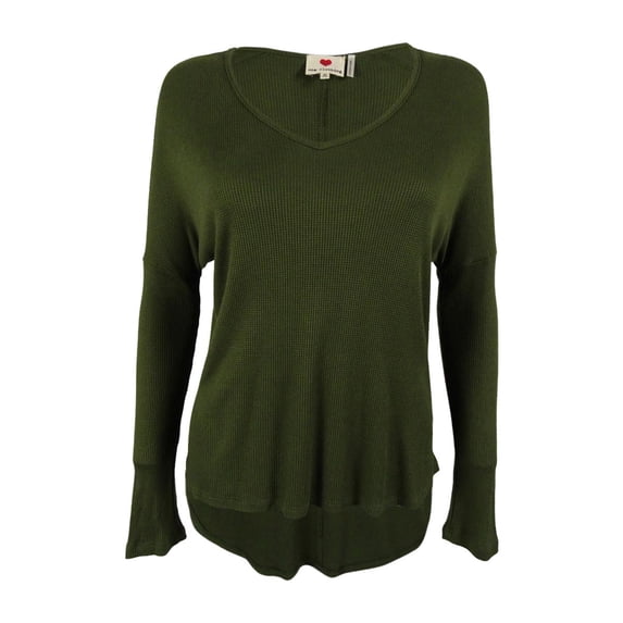 One Clothing Womens Juniors Thermal Hi-Low Tunic Top