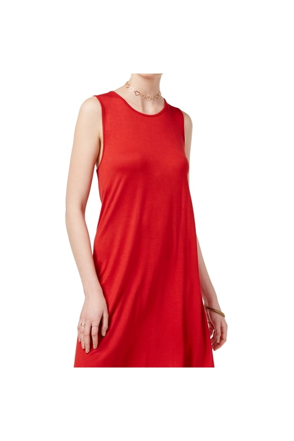 Womens Swing Shift Dress, Red, X-Large