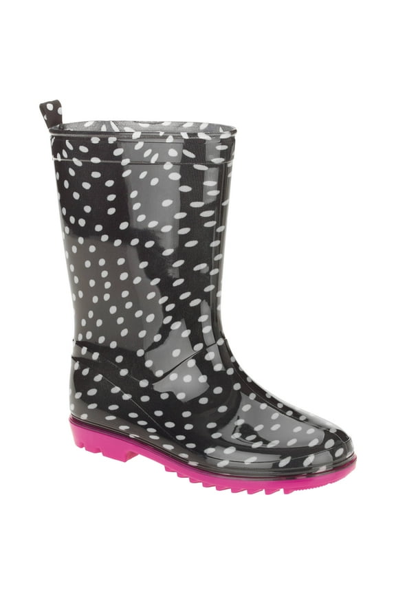 One Color Dots Printed Girls' Jelly Rain Boots