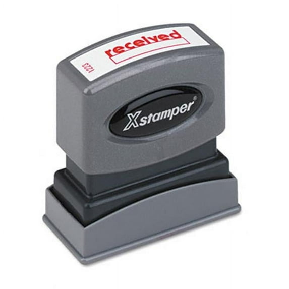 One-Color Title Message Stamp Received Pre-Inked/Re-Inkable Red