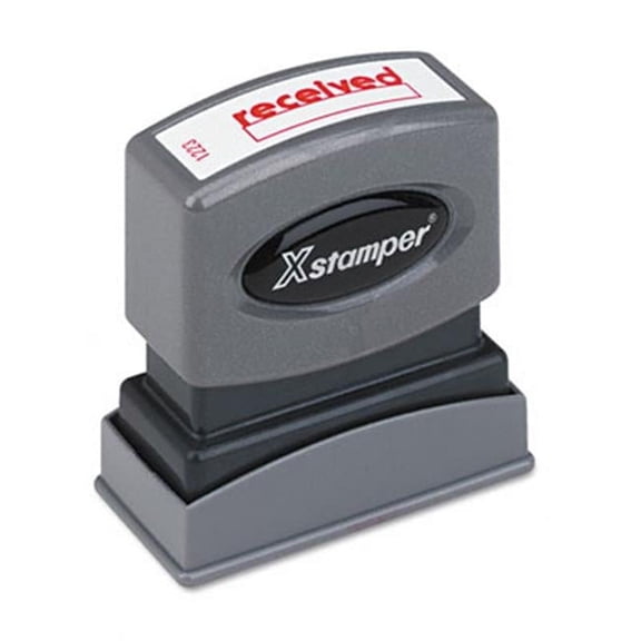 One-Color Title Message Stamp Received Pre-Inked/Re-Inkable Red