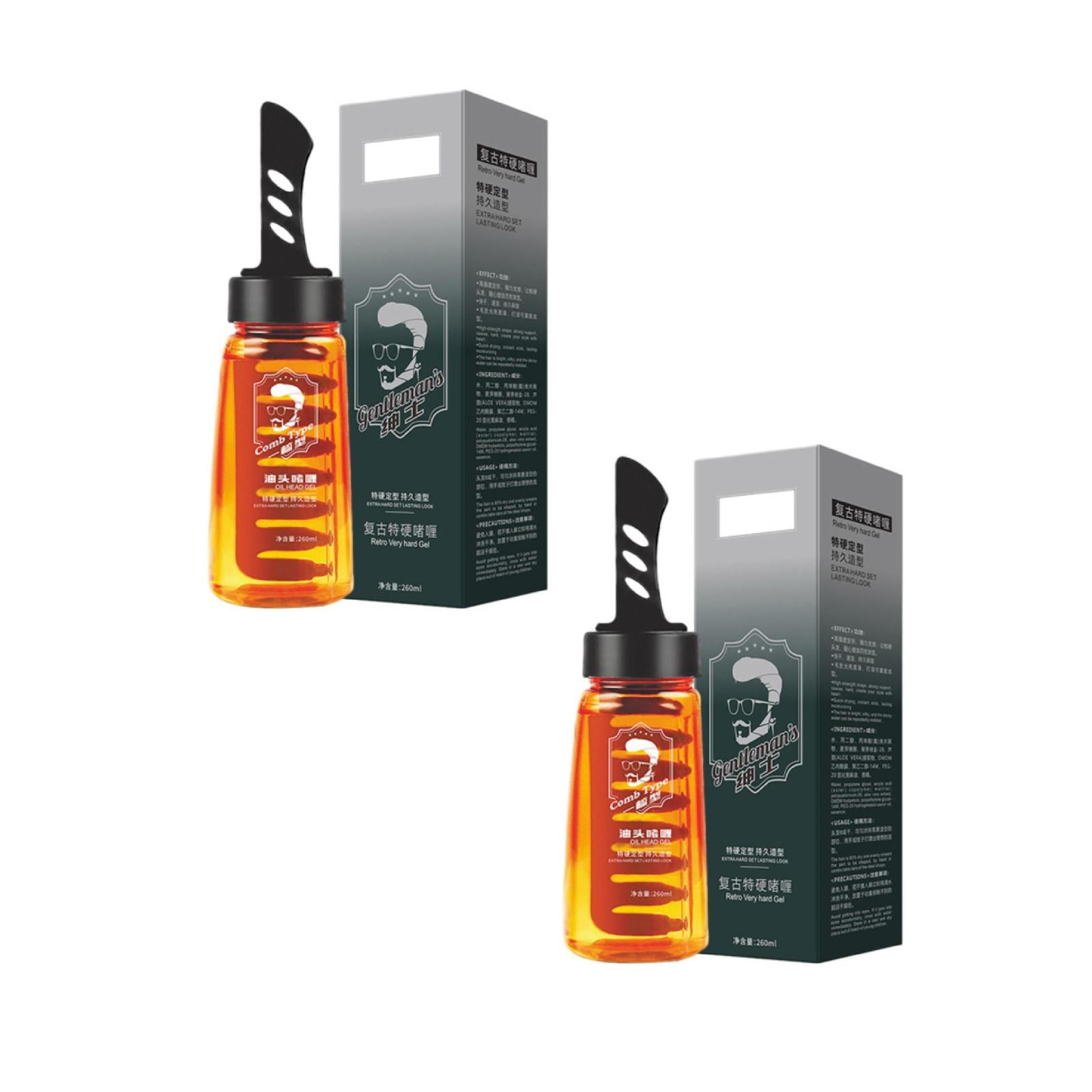 One Comb Shaping Styling Gel Comb Hair Oil Head Gel 2 in 1 Hair Wax