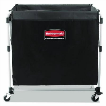 One-Compartment Collapsible X-Cart, Synthetic Fabric, 9.96 cu ft Bin, 24.1" x 35.7" x 34", Black/Sil | Bundle of 2