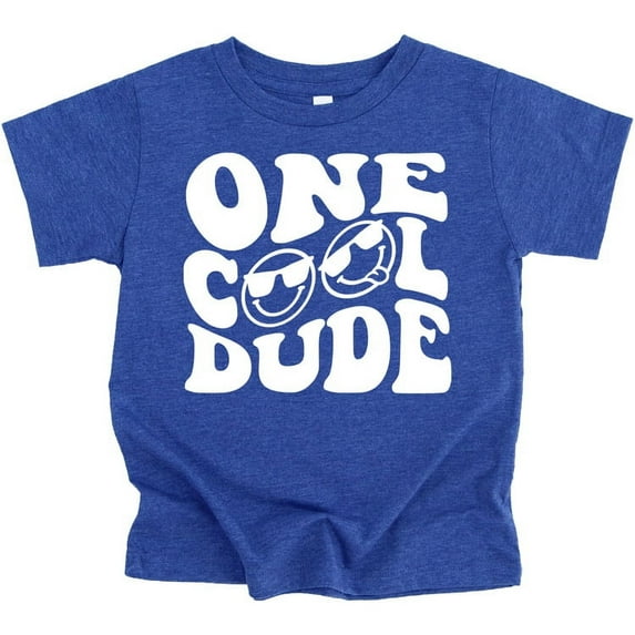 One Cool Dude Retro Boys First Birthday Shirt & Bodysuit for Boys Vintage Royal Shirt 12 Months