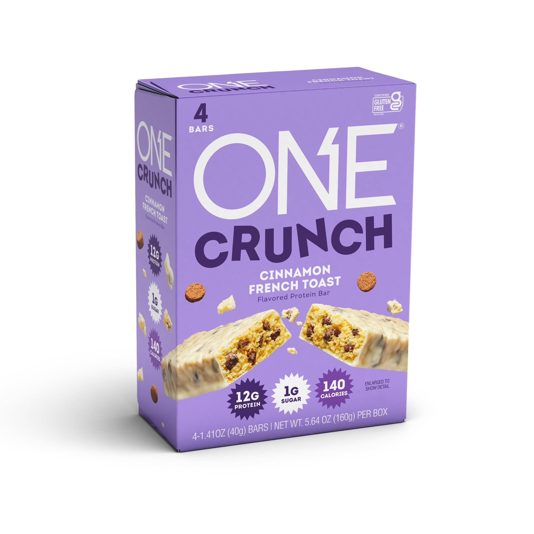 One Crunch Protein Bar, Cinnamon French Toast, 12g Protein, 4 Ct
