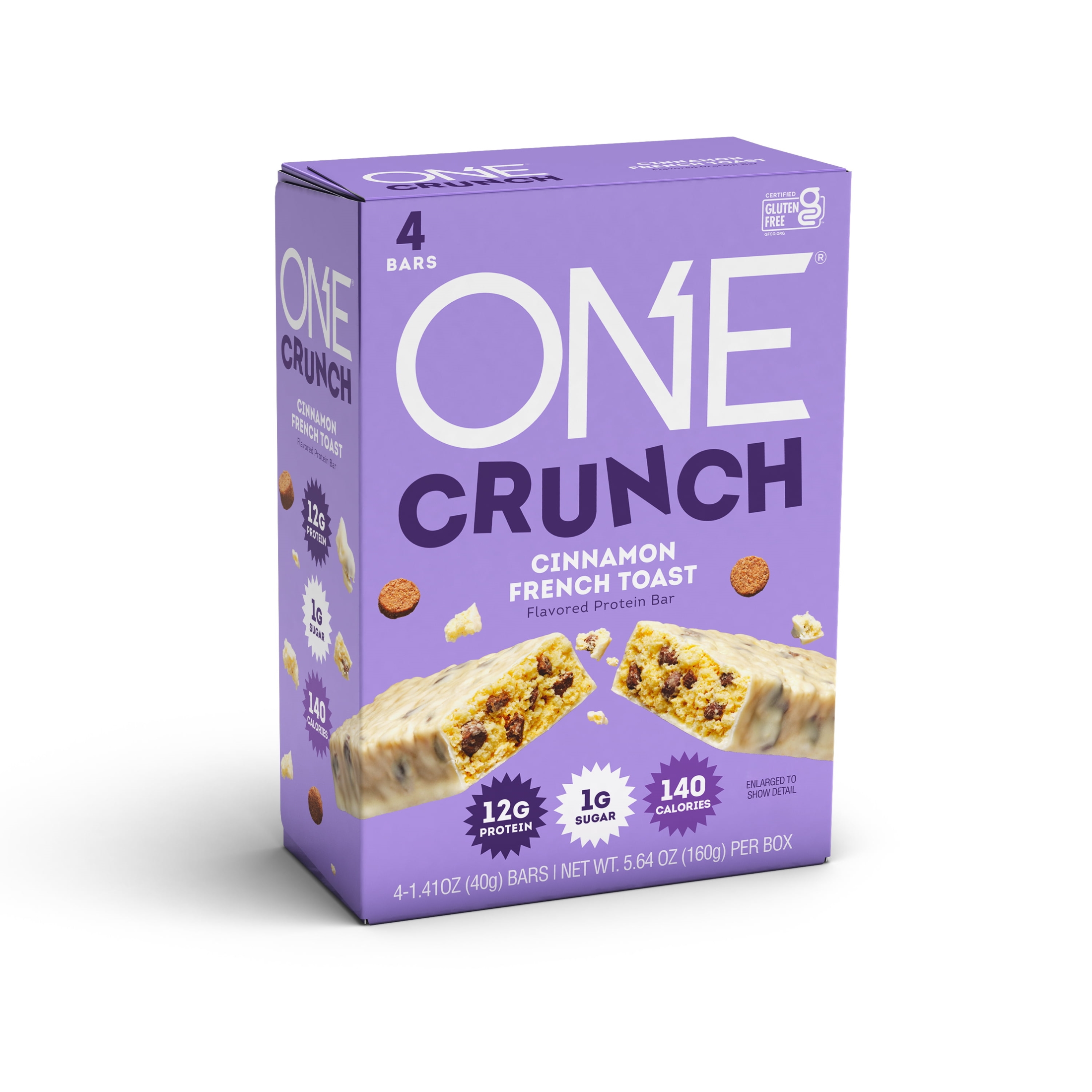 One Crunch Protein Bar, Cinnamon French Toast, 12g Protein, 4 Ct - image 1 of 7