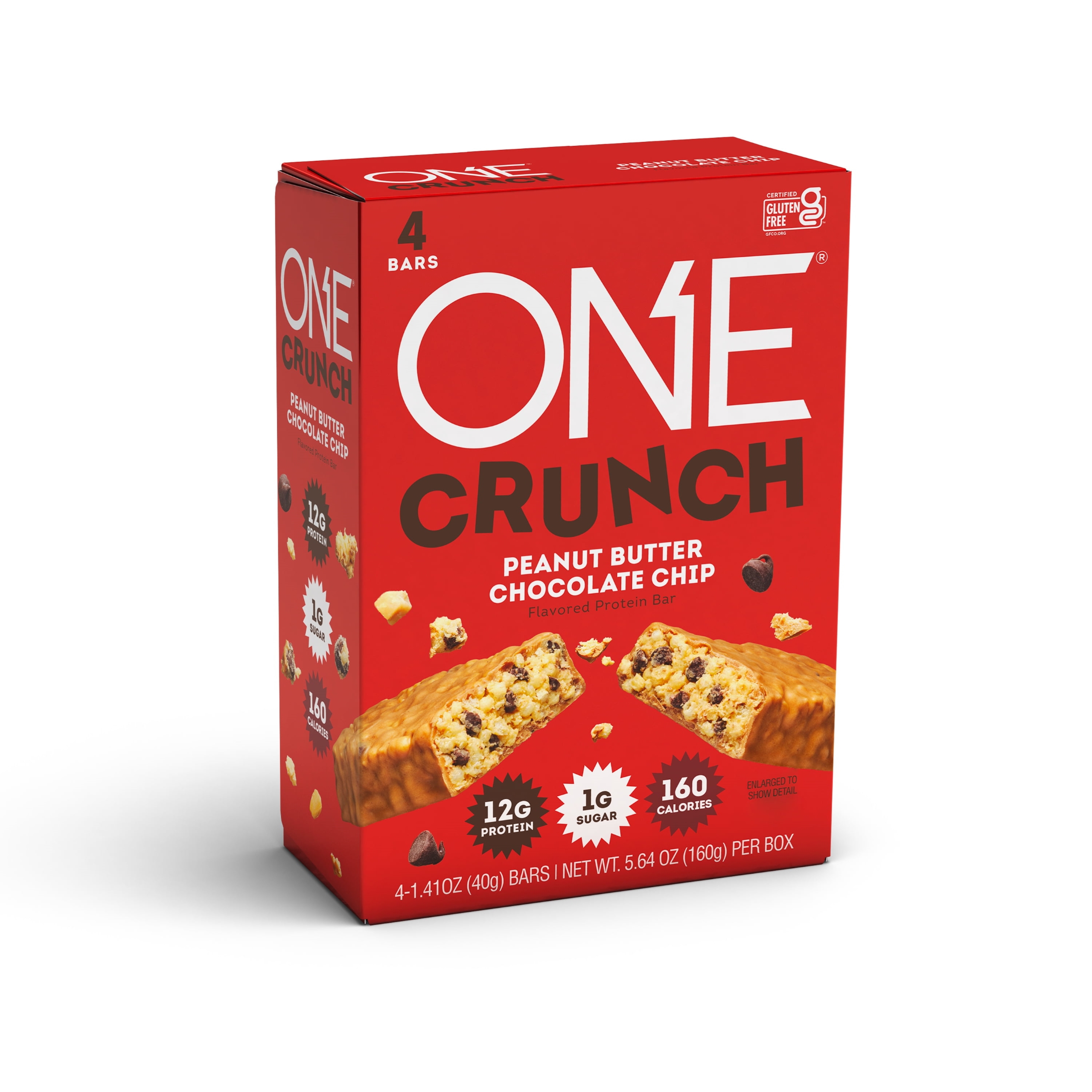 One Crunch Protein Bar, Peanut Butter Chocolate Chip, 12g Protein, 4 Ct - image 1 of 5
