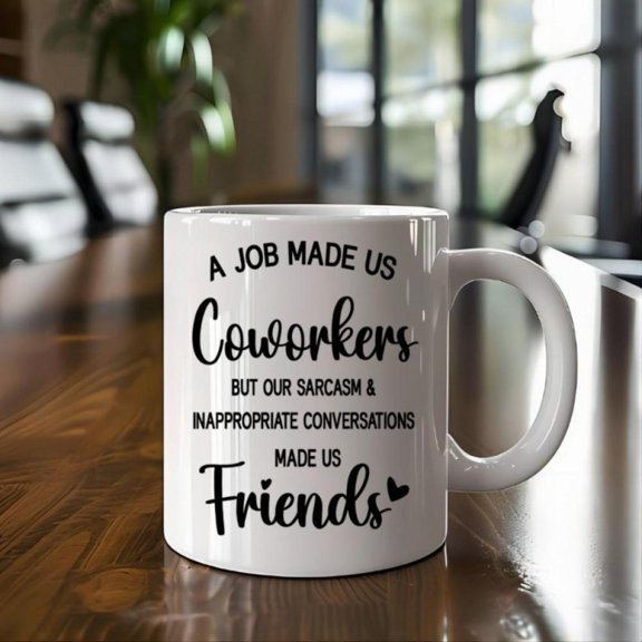 One Cup Colleague Cup Working Together Makes Us Friends Funny Work Cup Secret Party Colleague Birthday Departure Ceramic Reusable Washable Multipurpose