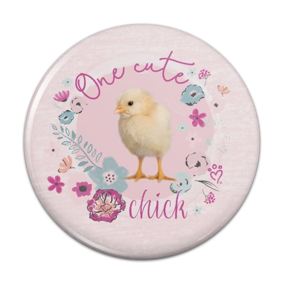 One Cute Chick Chicken Easter Spring Pinback Button Pin