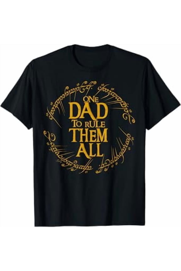 One Dad To Rule Them All Funny Fantasy Nerd Dad Graphic T-Shirt