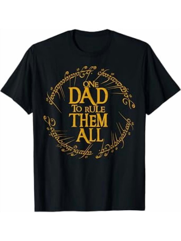 One Dad To Rule Them All Funny Fantasy Nerd Dad Graphic T-Shirt